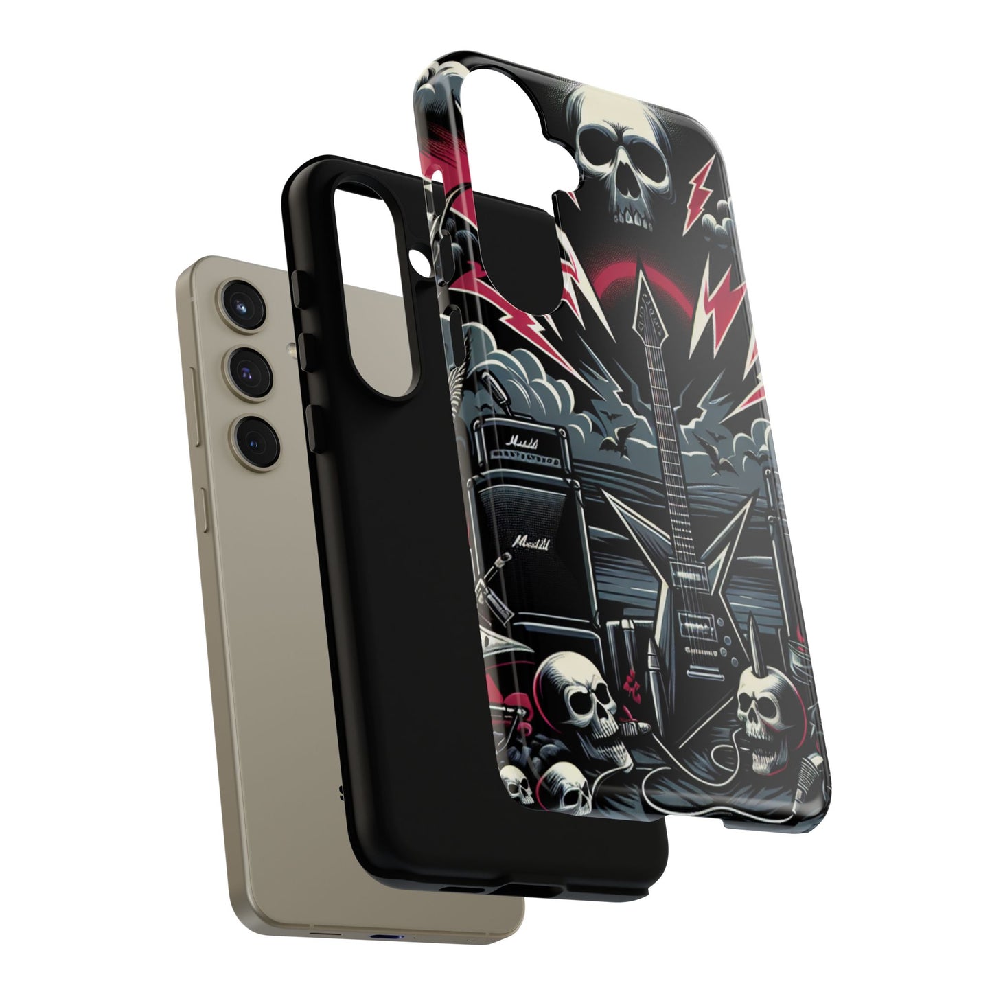 Android Tough Phone Case: Metal Inspired