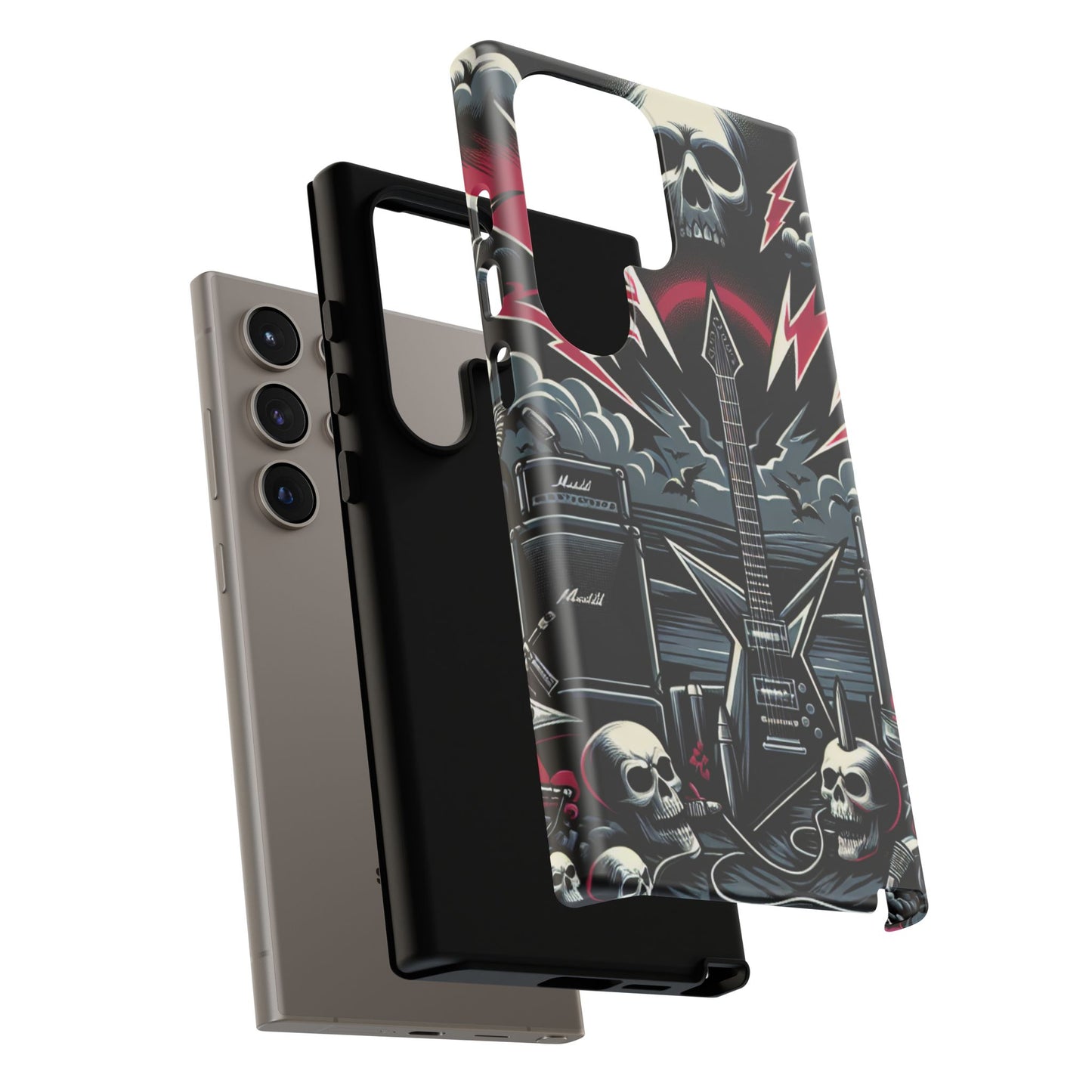 Android Tough Phone Case: Metal Inspired