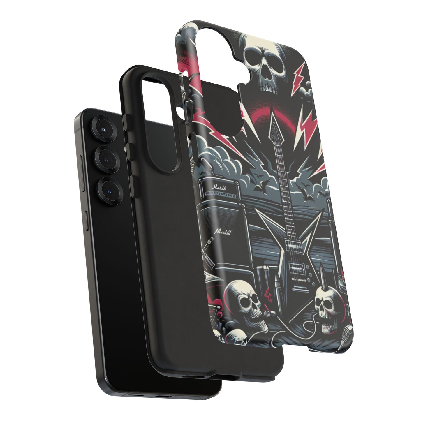 Android Tough Phone Case: Metal Inspired