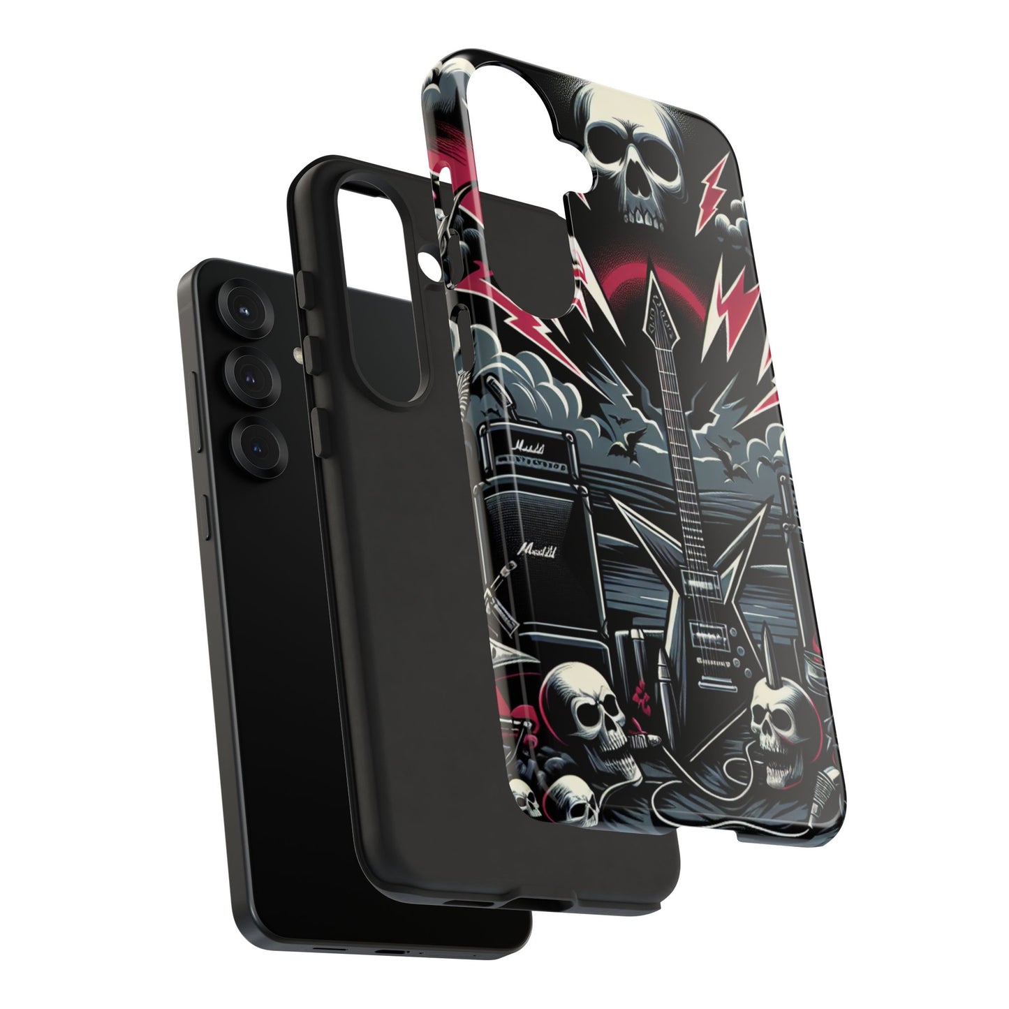 Android Tough Phone Case: Metal Inspired