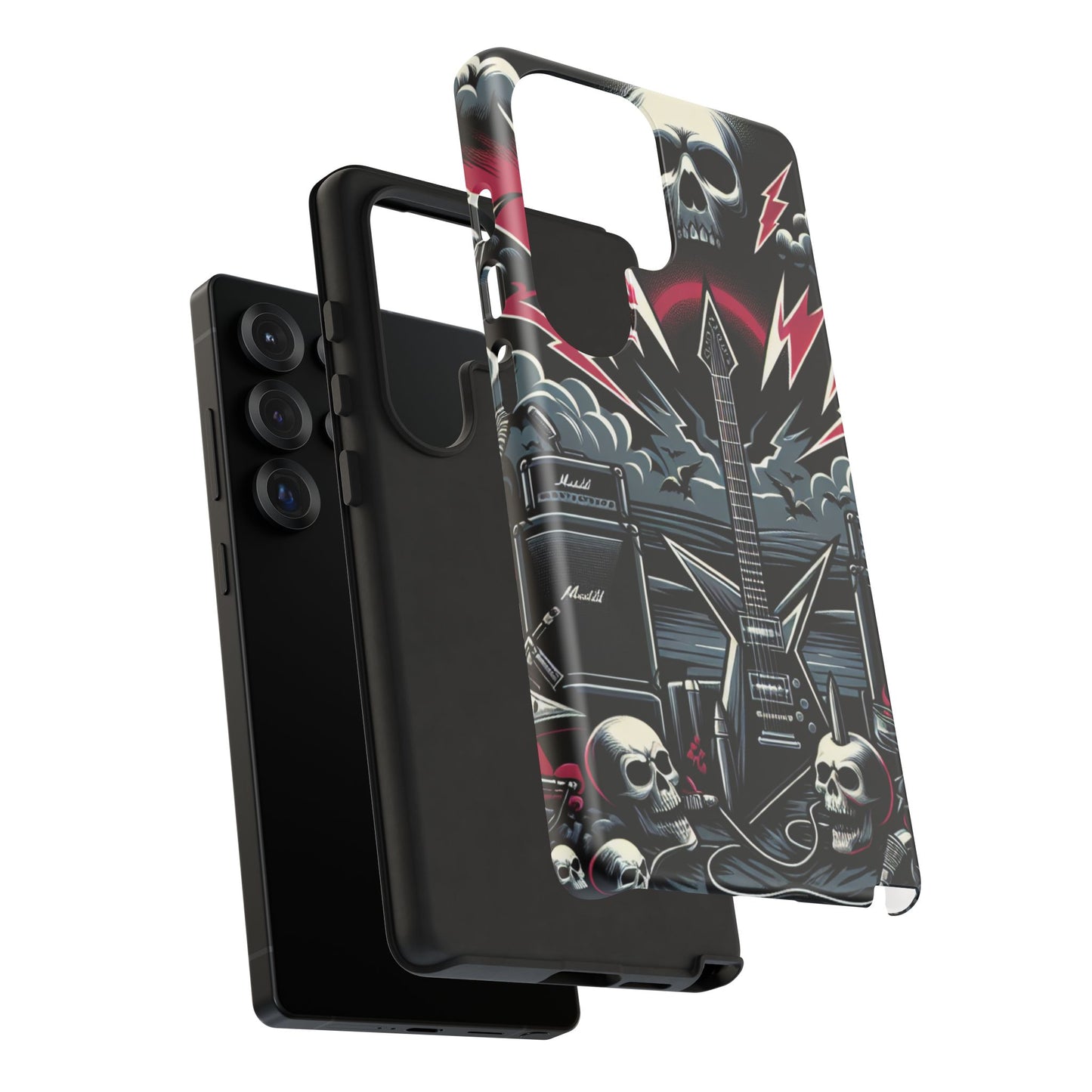 Android Tough Phone Case: Metal Inspired