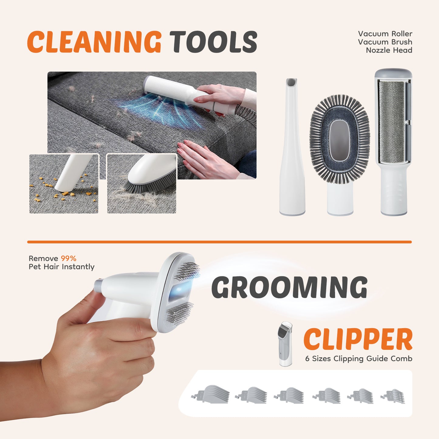 Low Noise Pet Hair Trimmer – Professional Grooming Kit for Pets - Super Tech Bargains