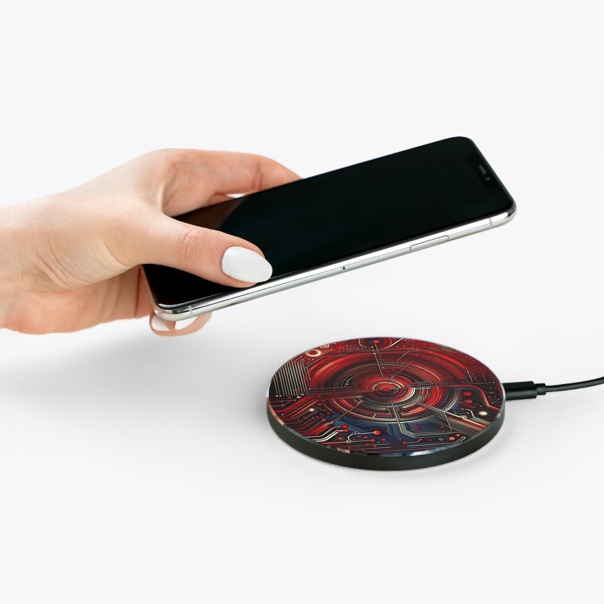 Tech-Inspired Wireless Charger for Modern Gadgets, Fast Charging Pad, Unique Desk Accessory. - Super Tech Bargains