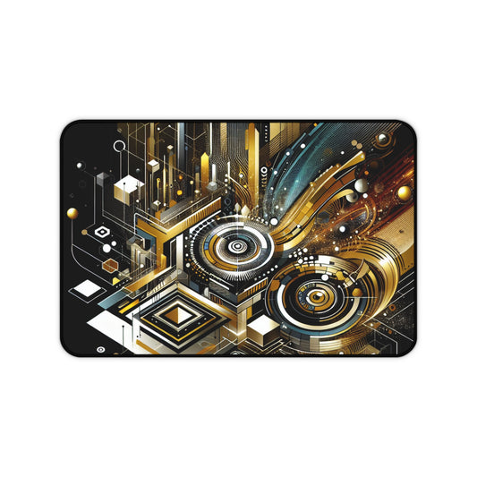 Geometric Desk Mat - Modern Home Office Décor, Gamer Mouse Pad, Unique Gift for Tech Lovers