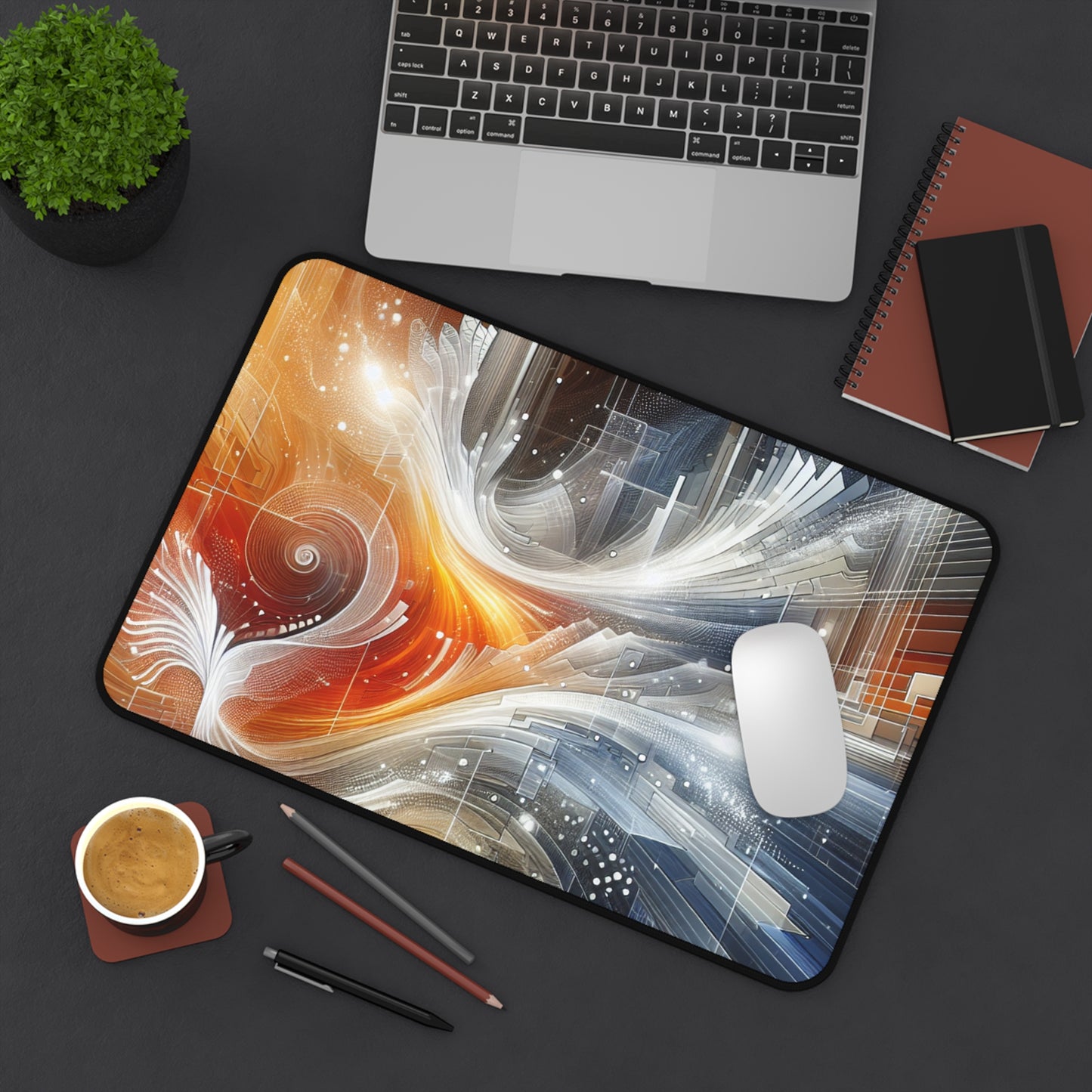 Abstract Colorful Desk Mat - Modern Office Decor for Creative Spaces - Super Tech Bargains