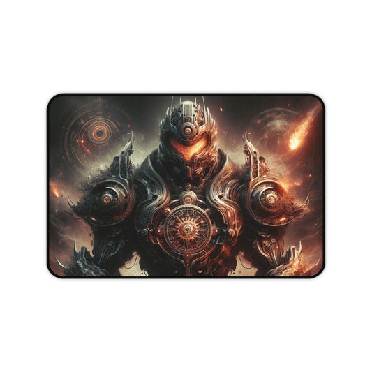 Futuristic Warrior Desk Mat - Sci-Fi Inspired Office Accessory - Super Tech Bargains