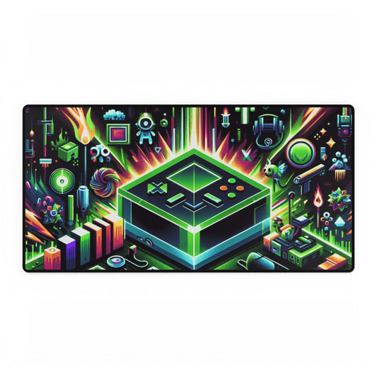 Vibrant Gaming Desk Mat for Gamers, Colorful Desk Pad, RGB Play Mat, Unique Office Decor, Personalized Gift for Nerds
