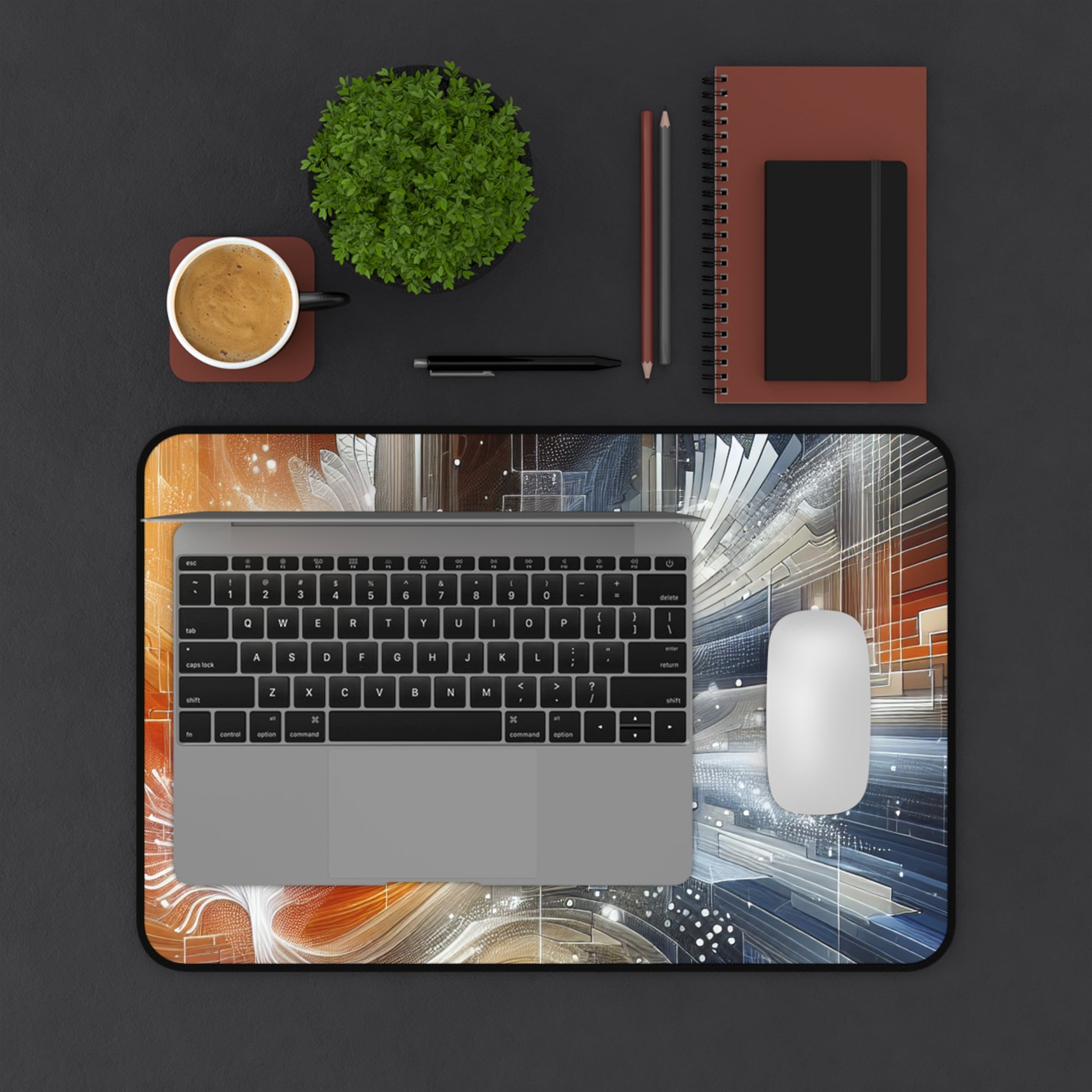 Abstract Colorful Desk Mat - Modern Office Decor for Creative Spaces - Super Tech Bargains