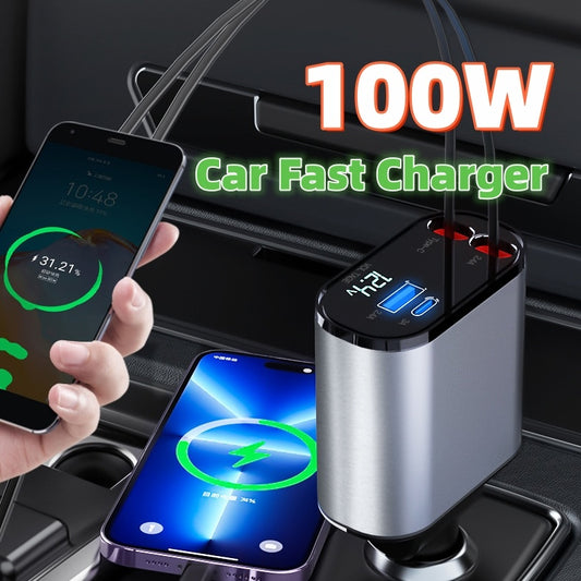 Metal Car Charger USB And TYPE-C Adapter - Super Tech Bargains