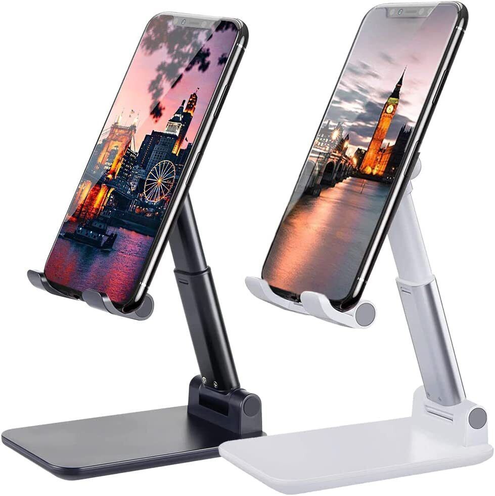 Adjustable Desktop Phone & Tablet Stand – Universal Cell Phone Holder for iPhone, iPad, Samsung, Android, and More - Super Tech Bargains