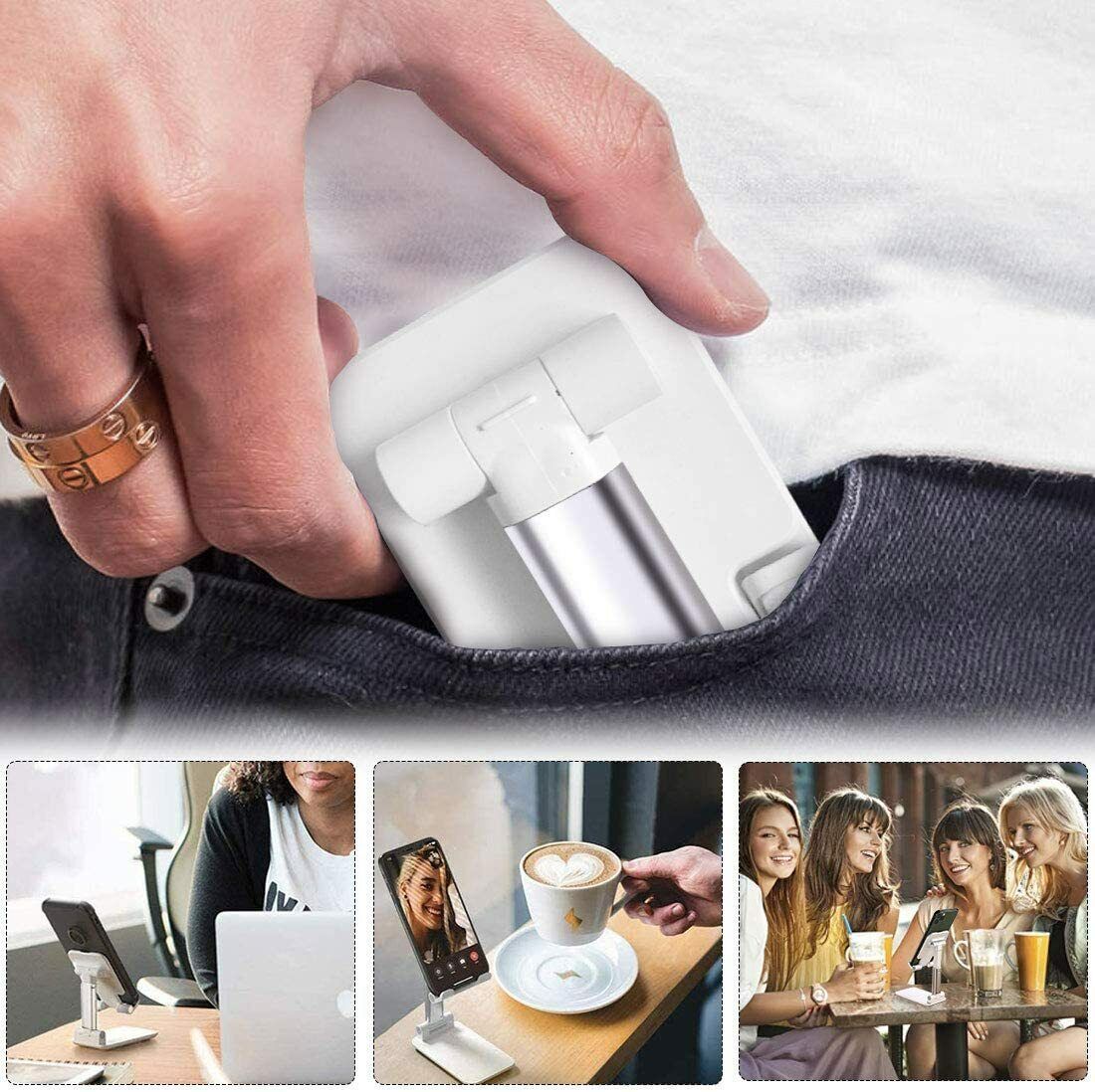 Adjustable Desktop Phone & Tablet Stand – Universal Cell Phone Holder for iPhone, iPad, Samsung, Android, and More - Super Tech Bargains