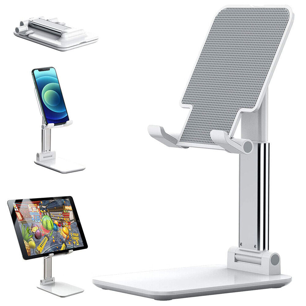 Adjustable Desktop Phone & Tablet Stand – Universal Cell Phone Holder for iPhone, iPad, Samsung, Android, and More - Super Tech Bargains