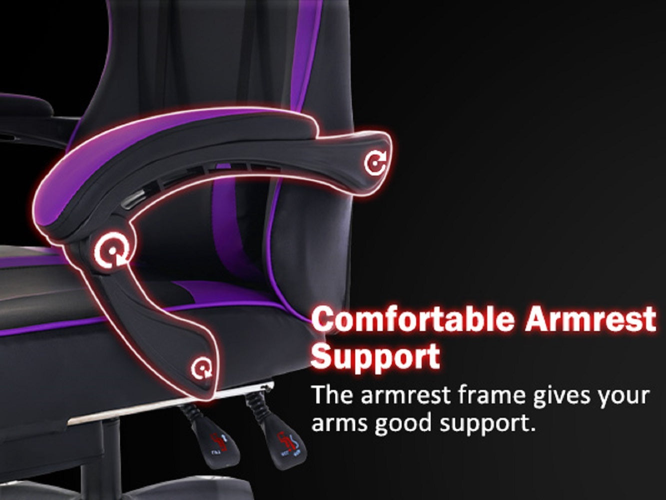 Ergonomic Gaming Chair For Adults, Adjustable Lumbar Backrest Office Chair - Super Tech Bargains