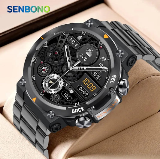 MAX18 Smartwatch for Men – 1.43" AMOLED Display, Bluetooth Calling, Gesture Control, AI Voice, Fitness Tracker - Super Tech Bargains