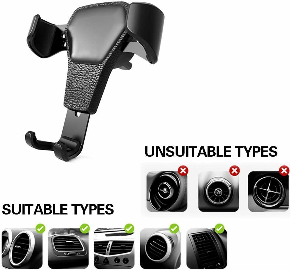 Universal Auto-Clamp Air Vent Car Phone Holder - For iPhone, Samsung & More (4.0"–6.5") - Super Tech Bargains