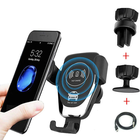 Wireless Fast Car Charger Mount with Auto-Clamping - Super Tech Bargains