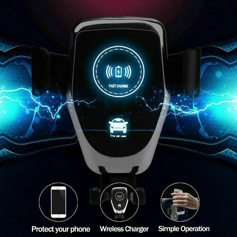 Wireless Fast Car Charger Mount with Auto-Clamping - Super Tech Bargains