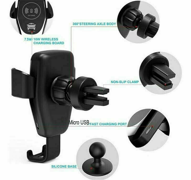 Wireless Fast Car Charger Mount with Auto-Clamping - Super Tech Bargains