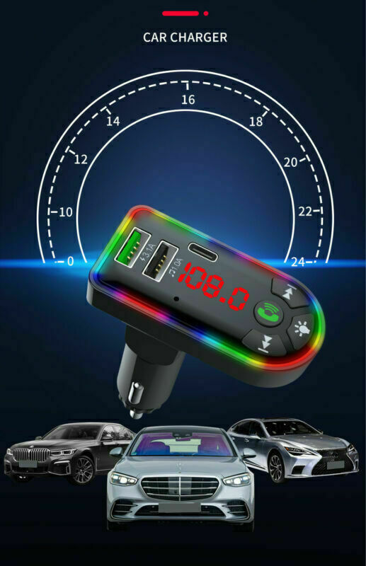 Bluetooth 5.0 FM Transmitter for Car – Wireless Radio Adapter with 3.1A Fast USB Charger, Hands-Free Calling & Music Streaming - Super Tech Bargains
