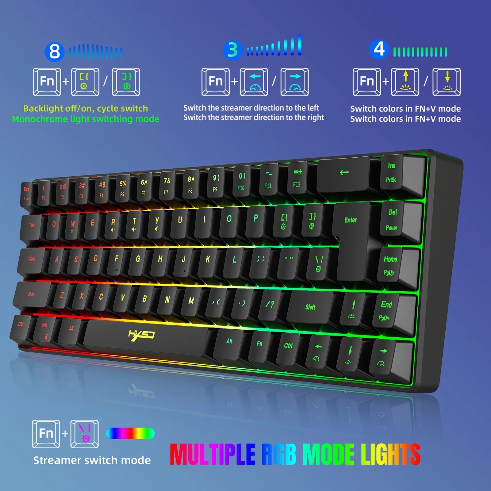 HXSJ V200 Wired RGB Streamer Keyboard - Super Tech Bargains