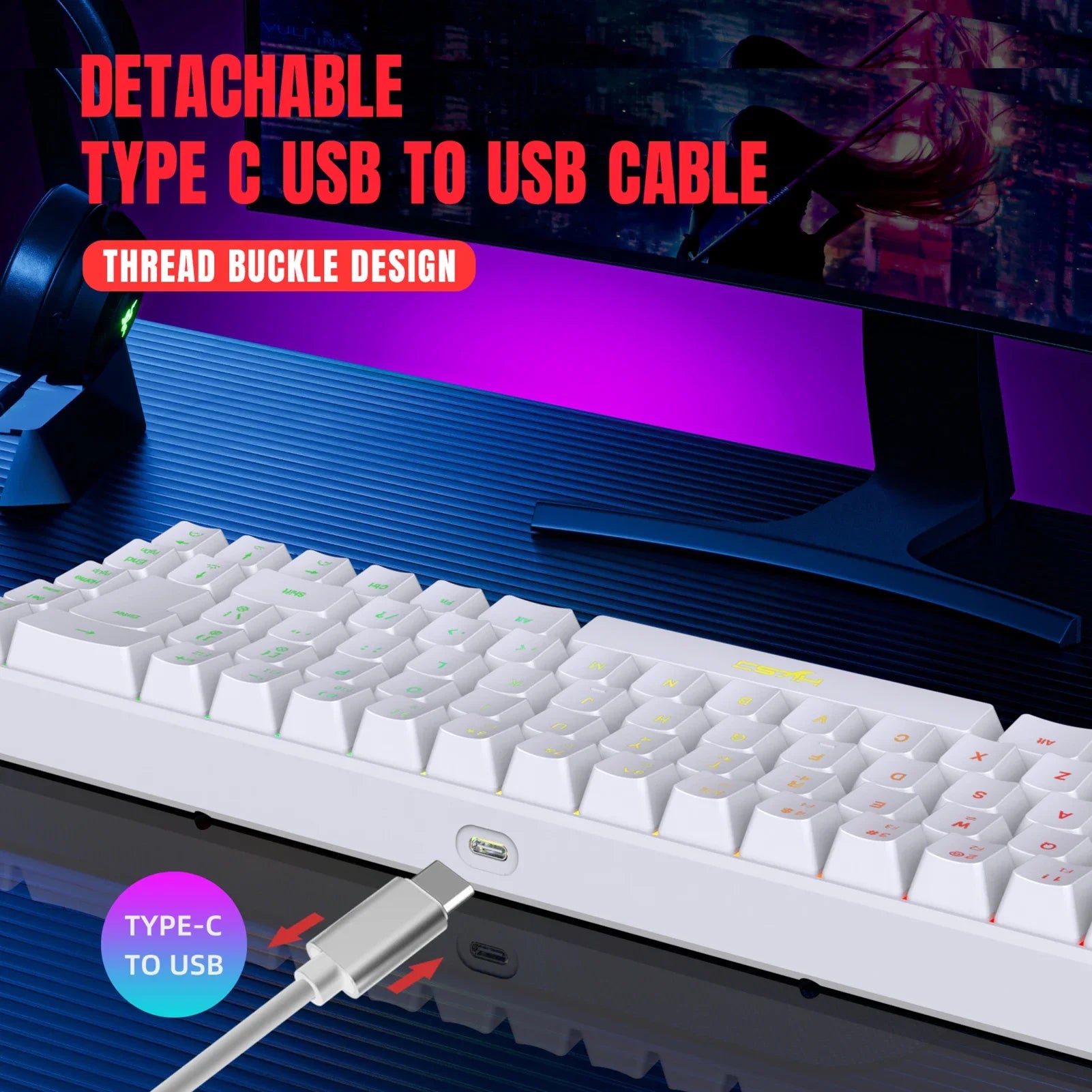 HXSJ V200 Wired RGB Streamer Keyboard - Super Tech Bargains
