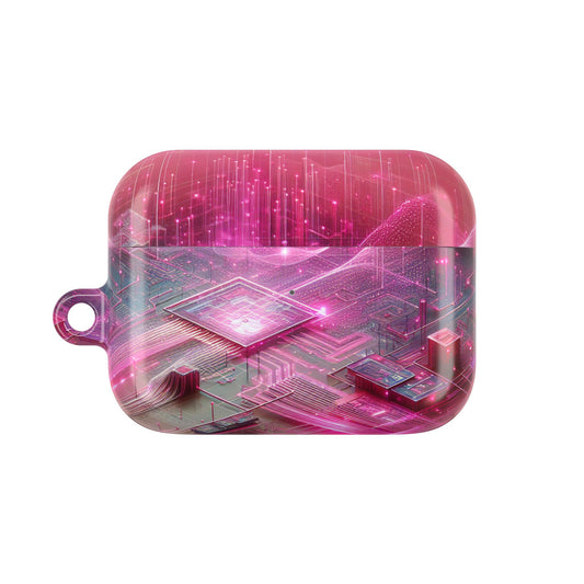 Futuristic Pink AirPod Case - Protective Cover for Tech Enthusiasts - Super Tech Bargains