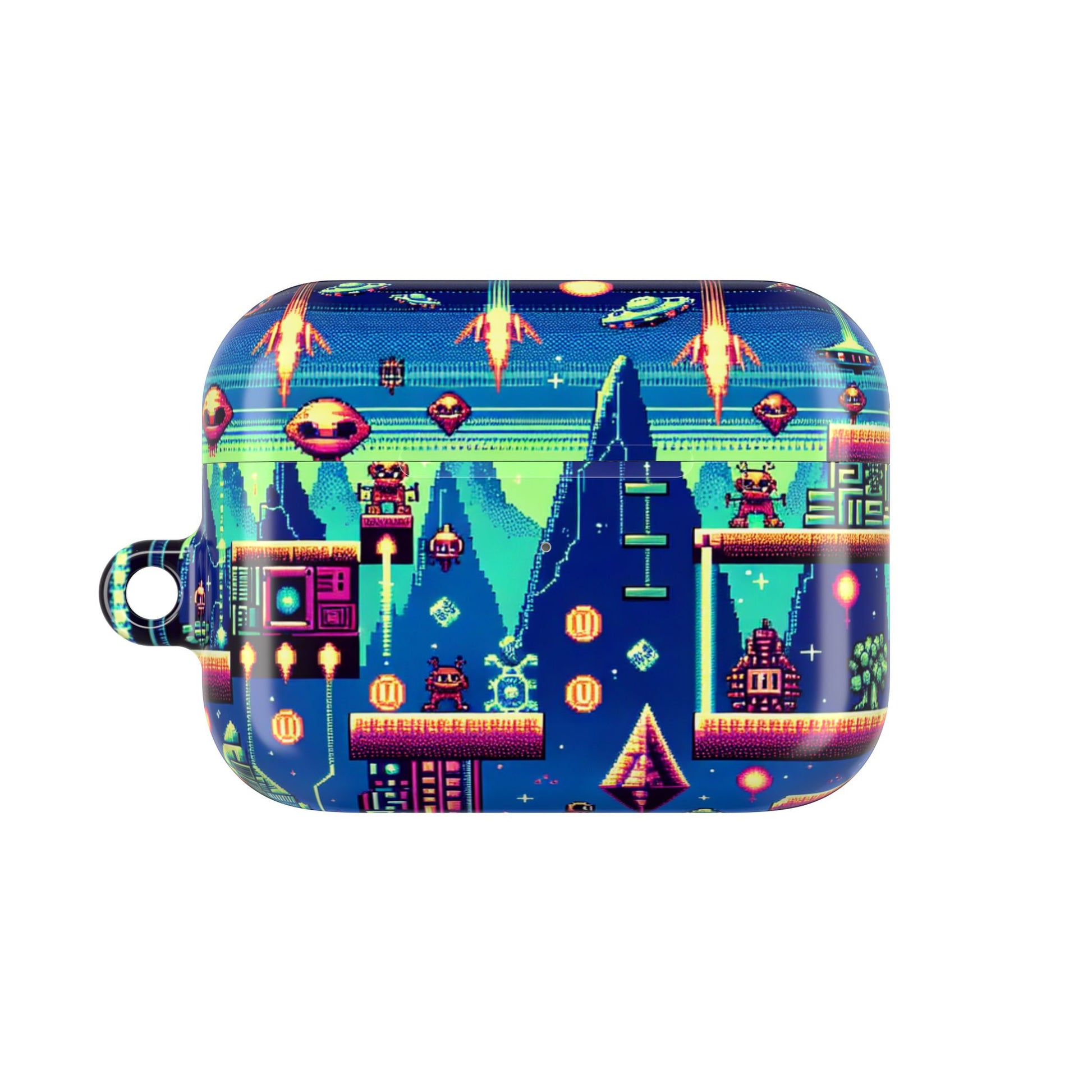 Retro Pixel Art AirPod Case - Colorful Gaming Design - Super Tech Bargains