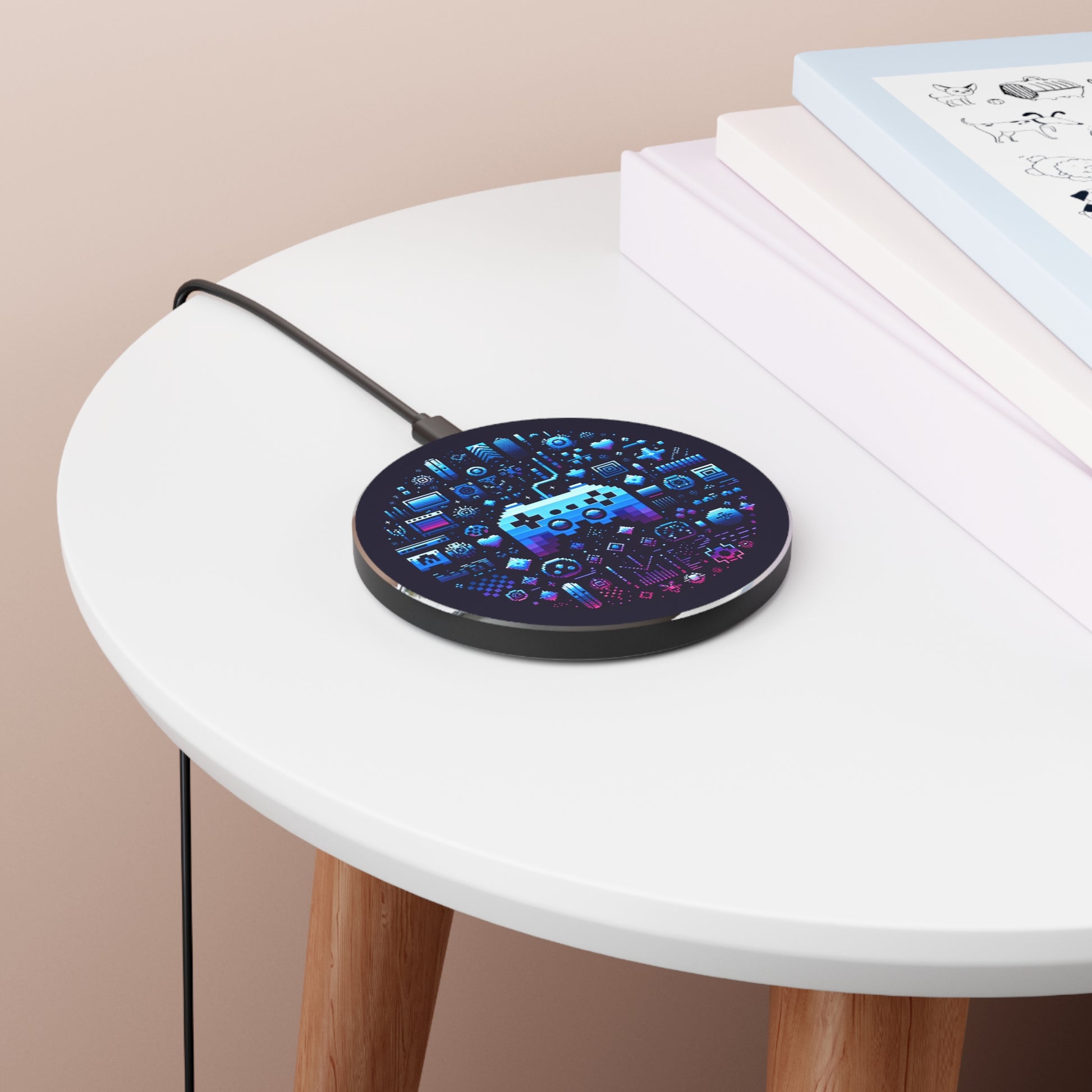 Pixelated Gaming Wireless Charger - Fast Charging Station for Gamers - Super Tech Bargains