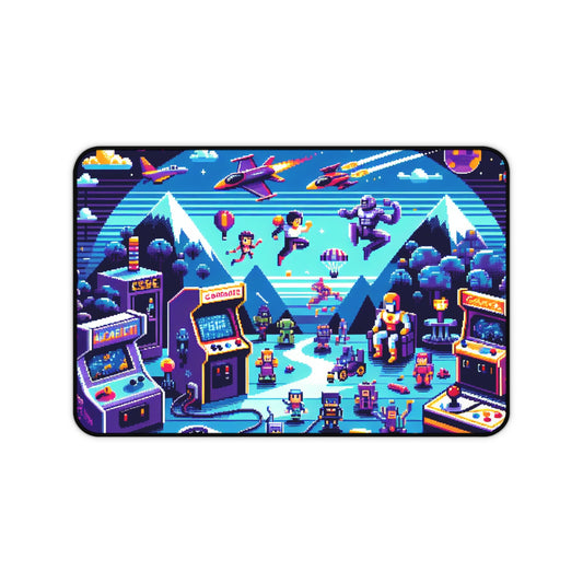 Retro Arcade Desk Mat | Gamer's Office Decor | Perfect for Gaming Station - Super Tech Bargains
