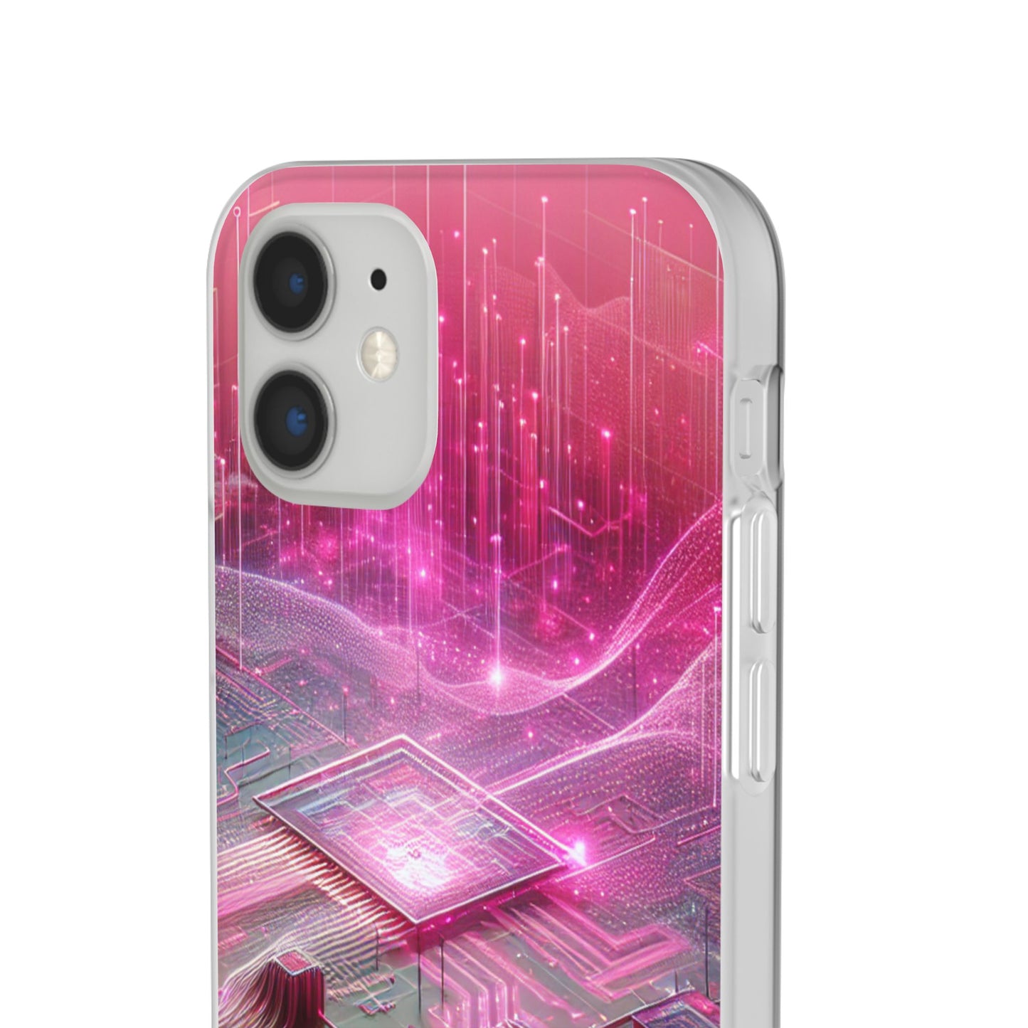 Futuristic Pink Circuit Flexi Case for Tech Enthusiasts - Super Tech Bargains