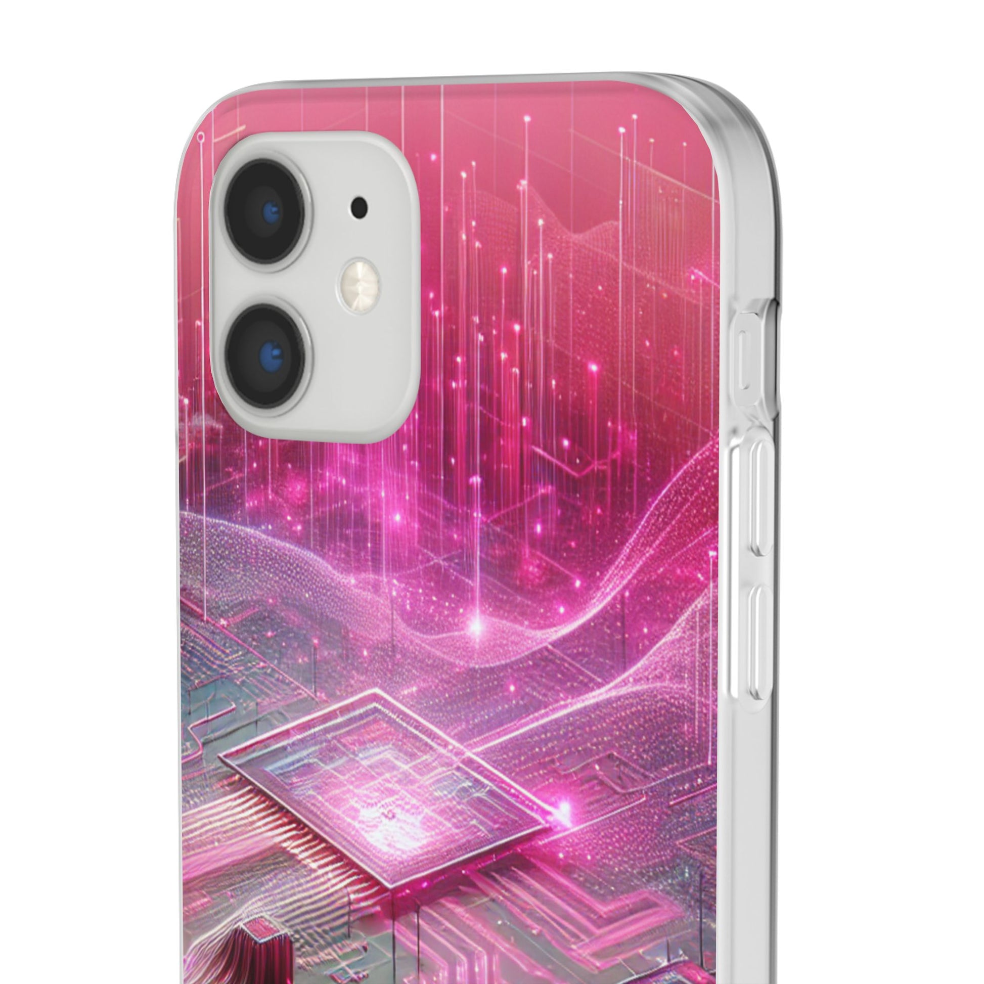 Futuristic Pink Circuit Flexi Case for Tech Enthusiasts - Super Tech Bargains