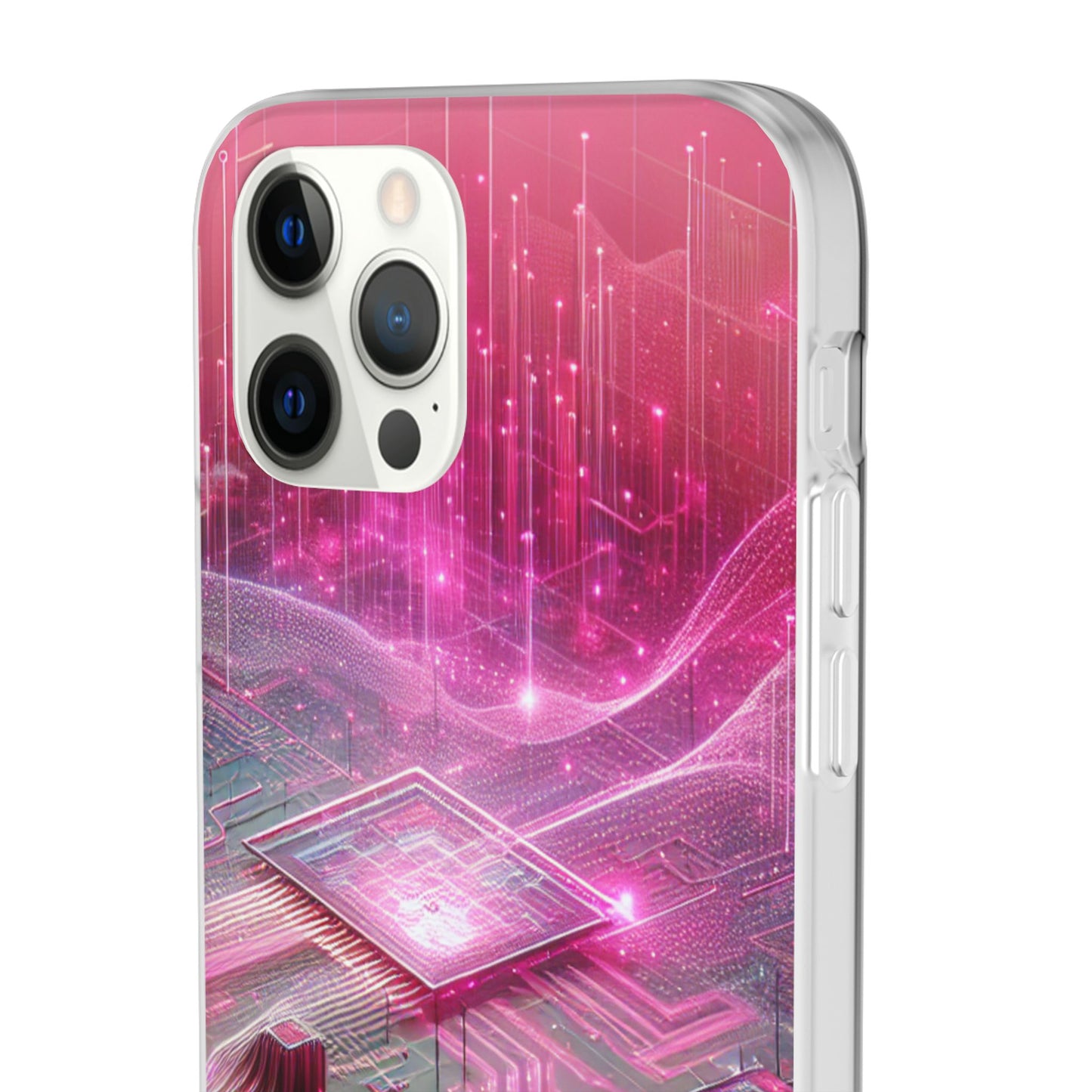 Futuristic Pink Circuit Flexi Case for Tech Enthusiasts - Super Tech Bargains