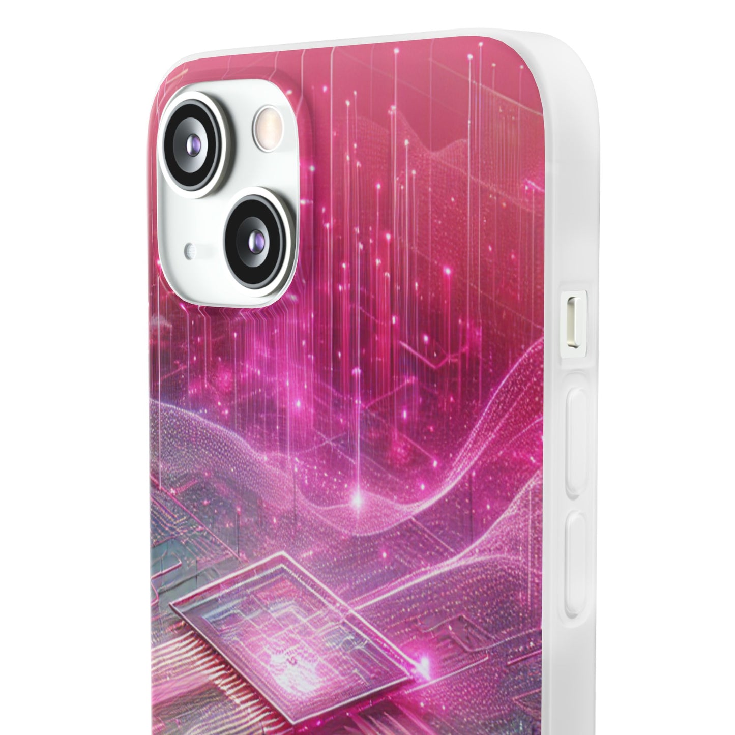 Futuristic Pink Circuit Flexi Case for Tech Enthusiasts - Super Tech Bargains