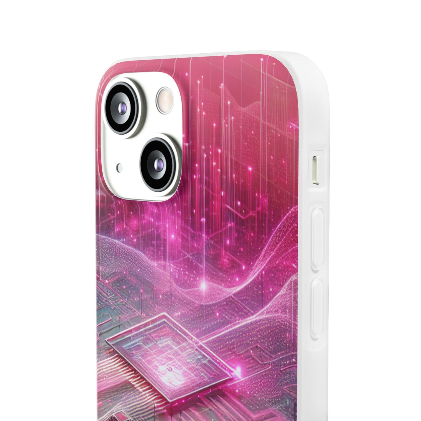 Futuristic Pink Circuit Flexi Case for Tech Enthusiasts - Super Tech Bargains