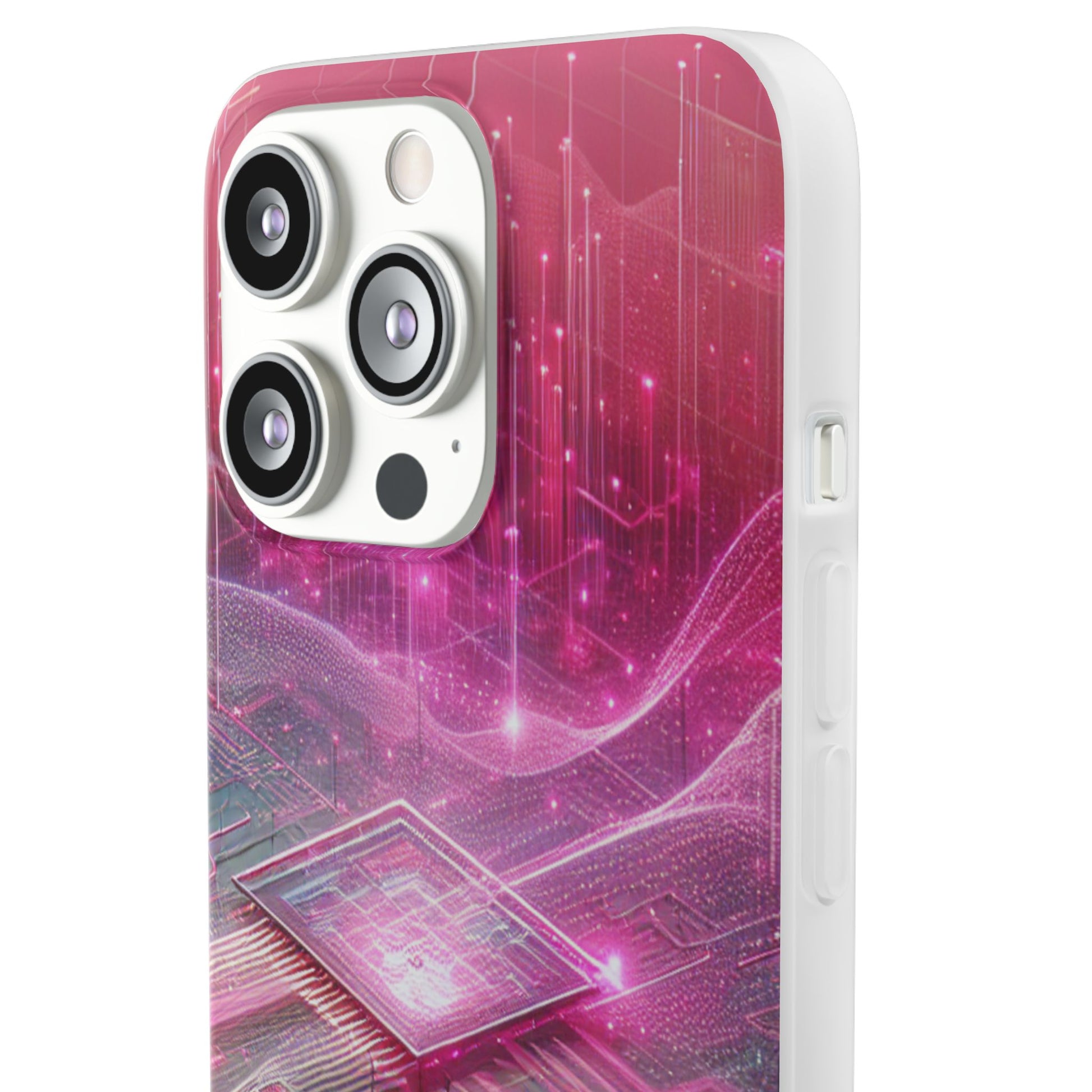 Futuristic Pink Circuit Flexi Case for Tech Enthusiasts - Super Tech Bargains