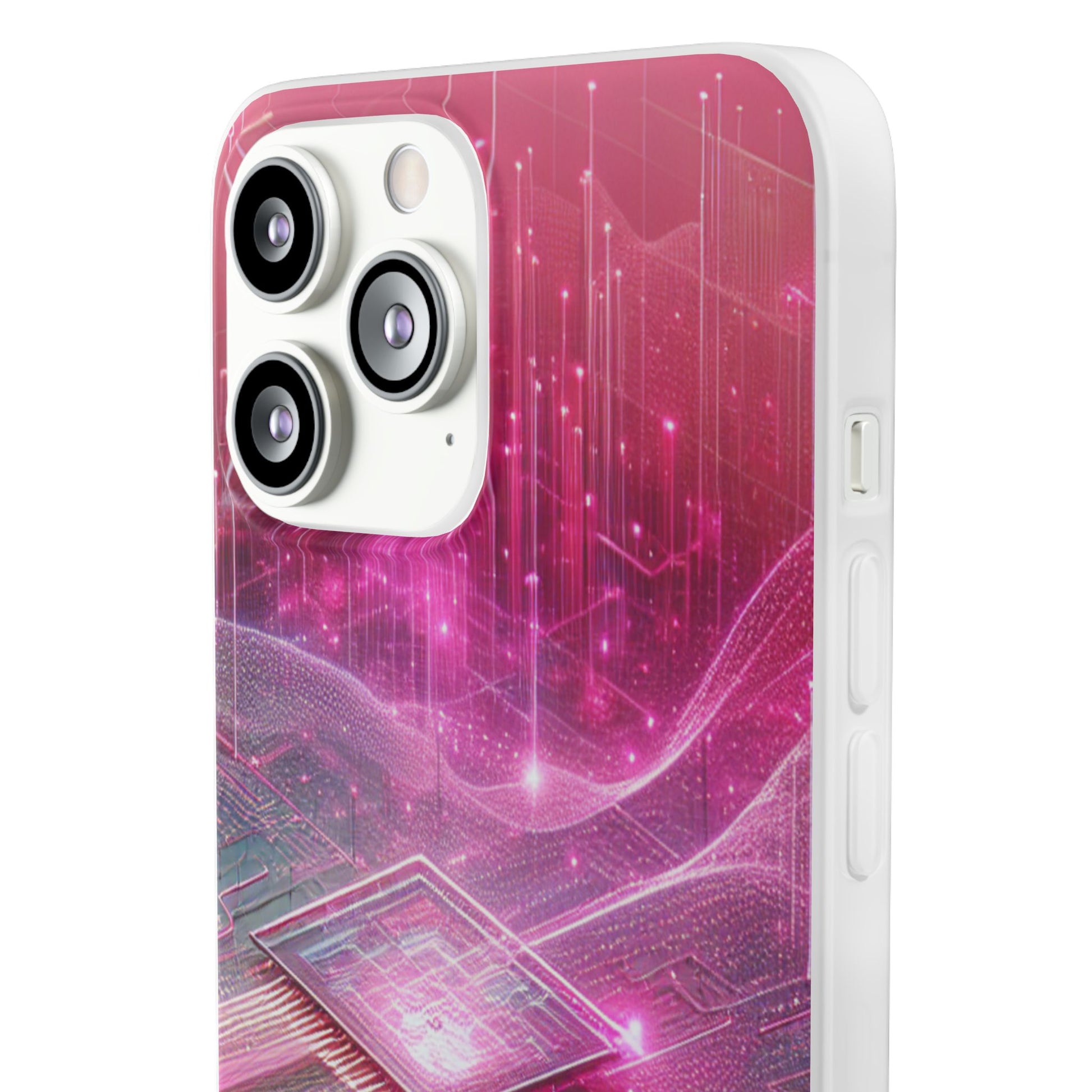 Futuristic Pink Circuit Flexi Case for Tech Enthusiasts - Super Tech Bargains