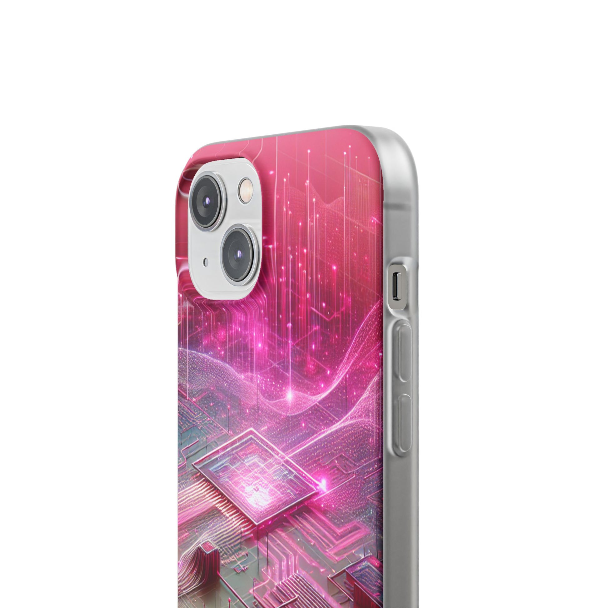 Futuristic Pink Circuit Flexi Case for Tech Enthusiasts - Super Tech Bargains