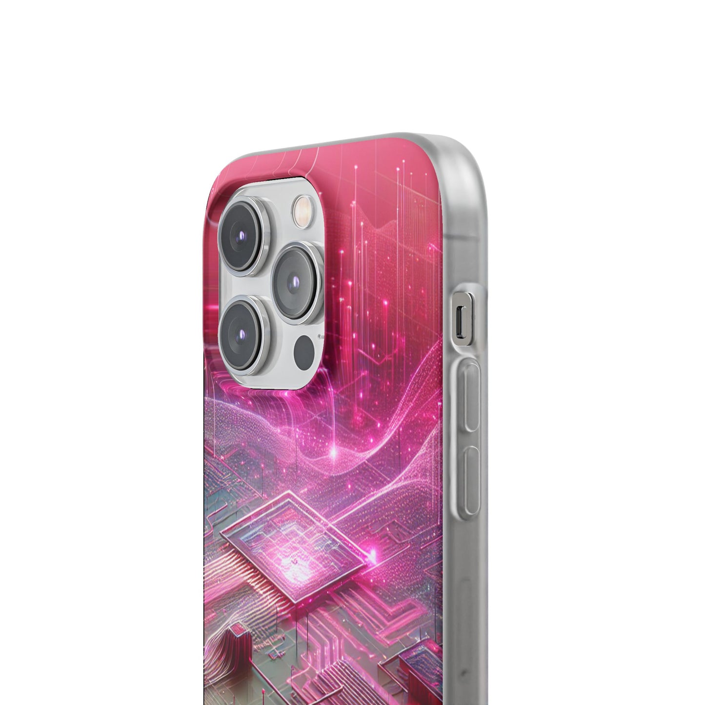 Futuristic Pink Circuit Flexi Case for Tech Enthusiasts - Super Tech Bargains