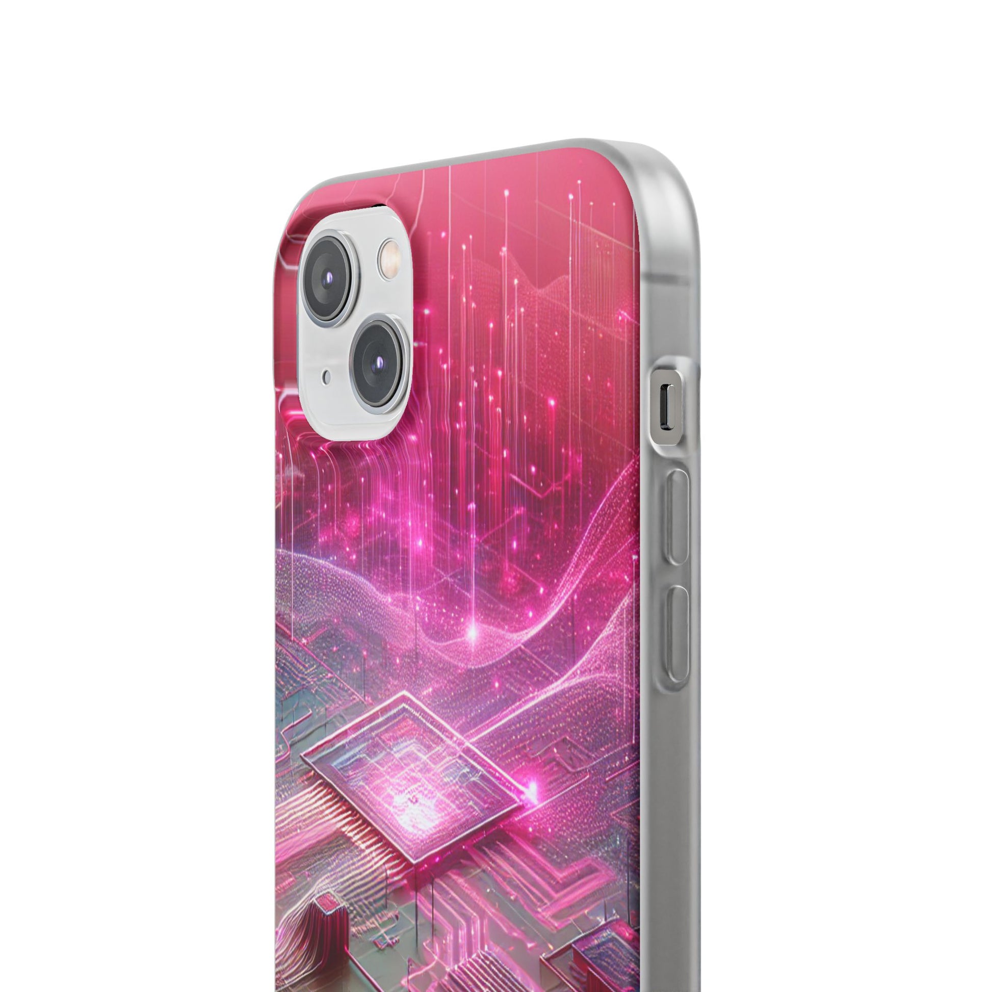 Futuristic Pink Circuit Flexi Case for Tech Enthusiasts - Super Tech Bargains