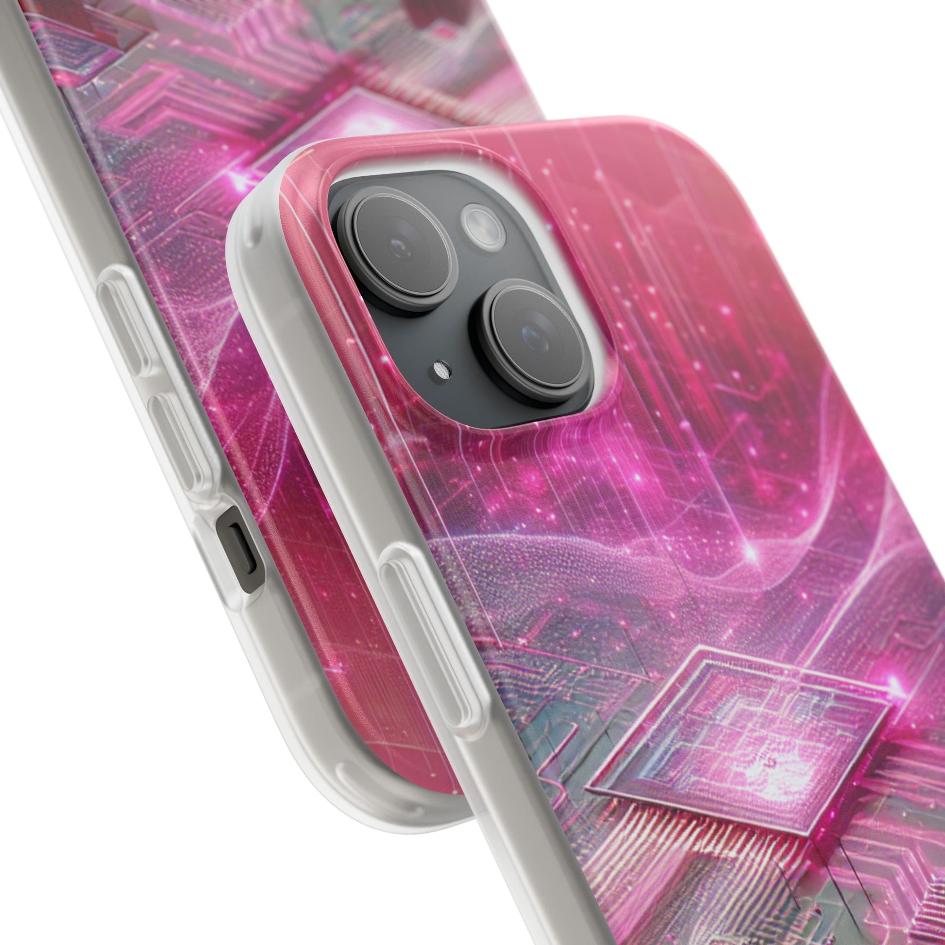 Futuristic Pink Circuit Flexi Case for Tech Enthusiasts - Super Tech Bargains