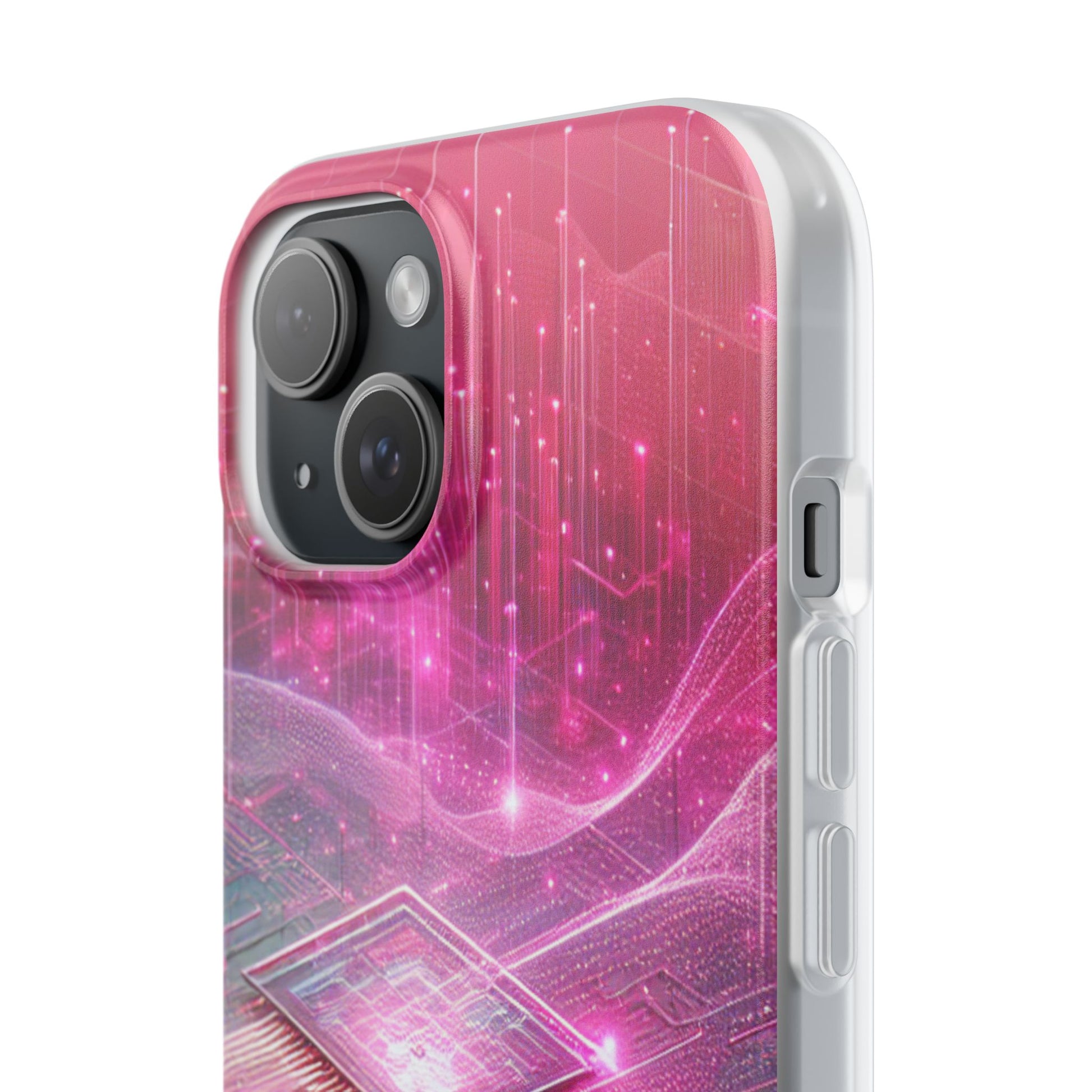 Futuristic Pink Circuit Flexi Case for Tech Enthusiasts - Super Tech Bargains