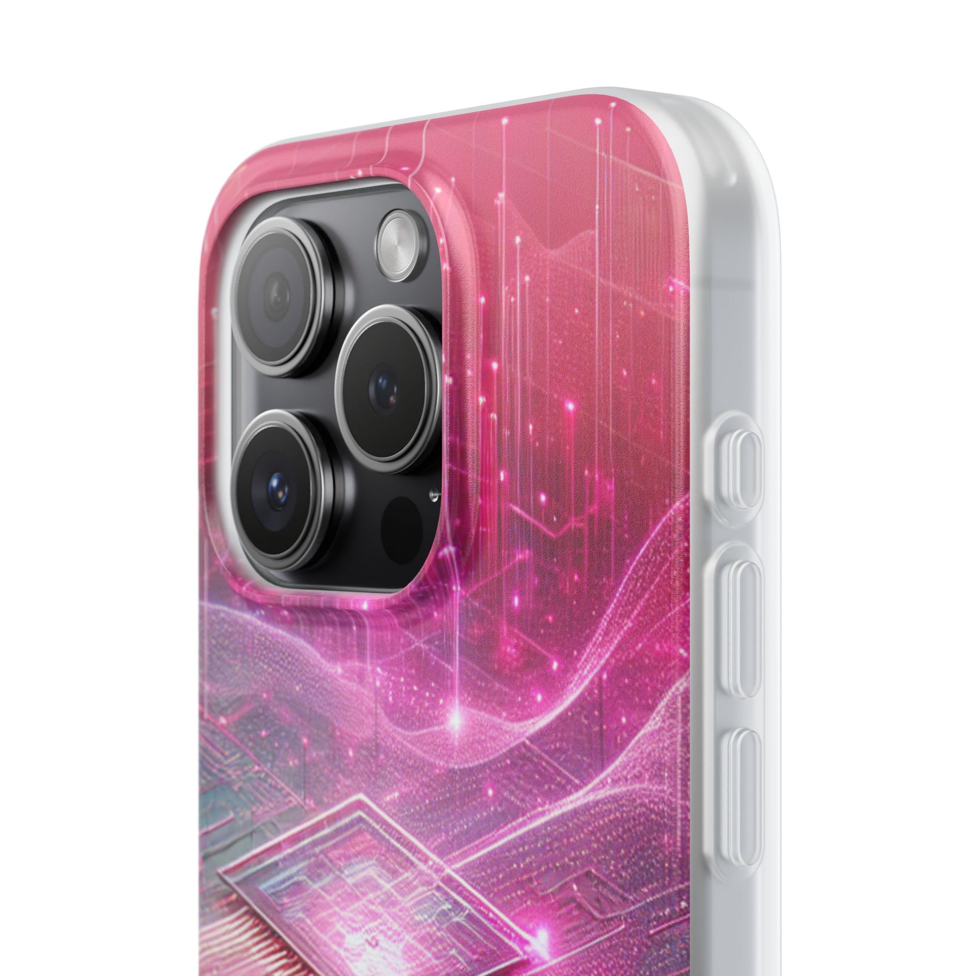 Futuristic Pink Circuit Flexi Case for Tech Enthusiasts - Super Tech Bargains