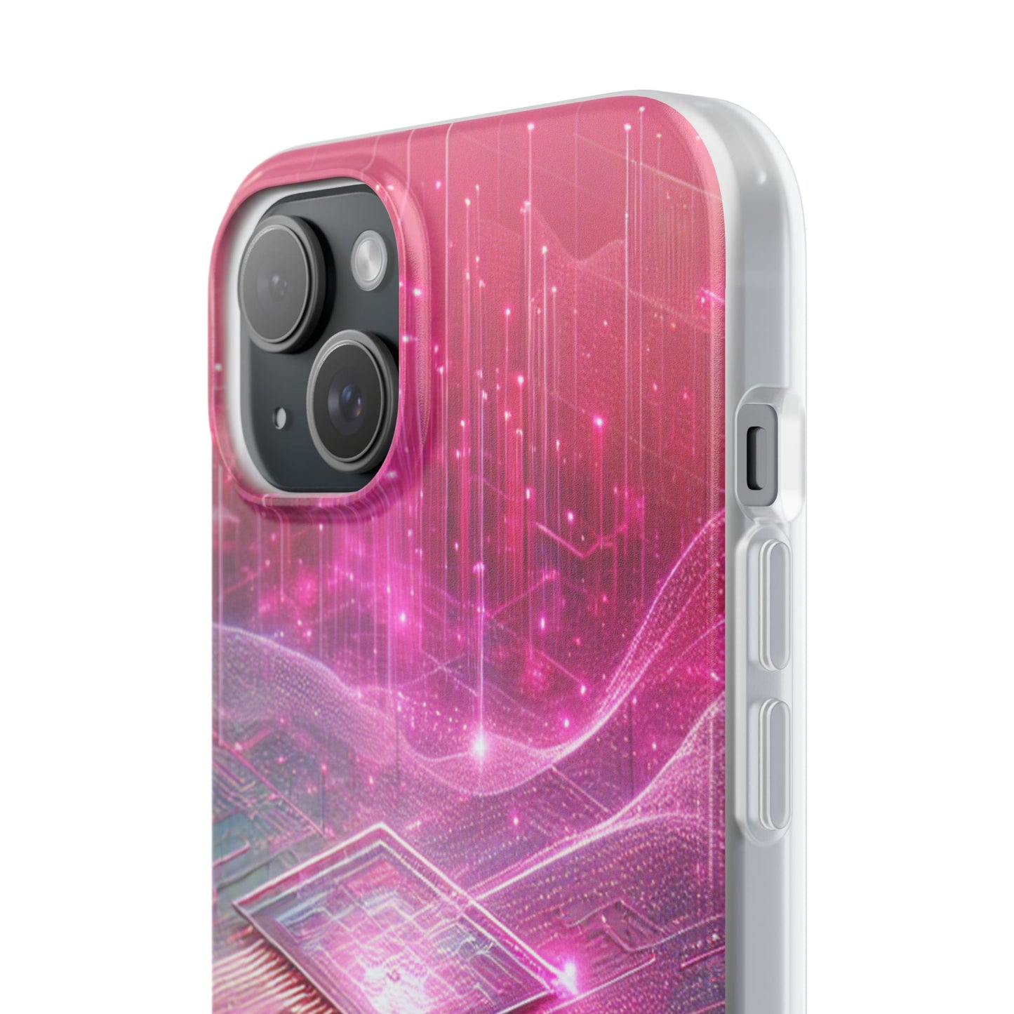 Futuristic Pink Circuit Flexi Case for Tech Enthusiasts - Super Tech Bargains