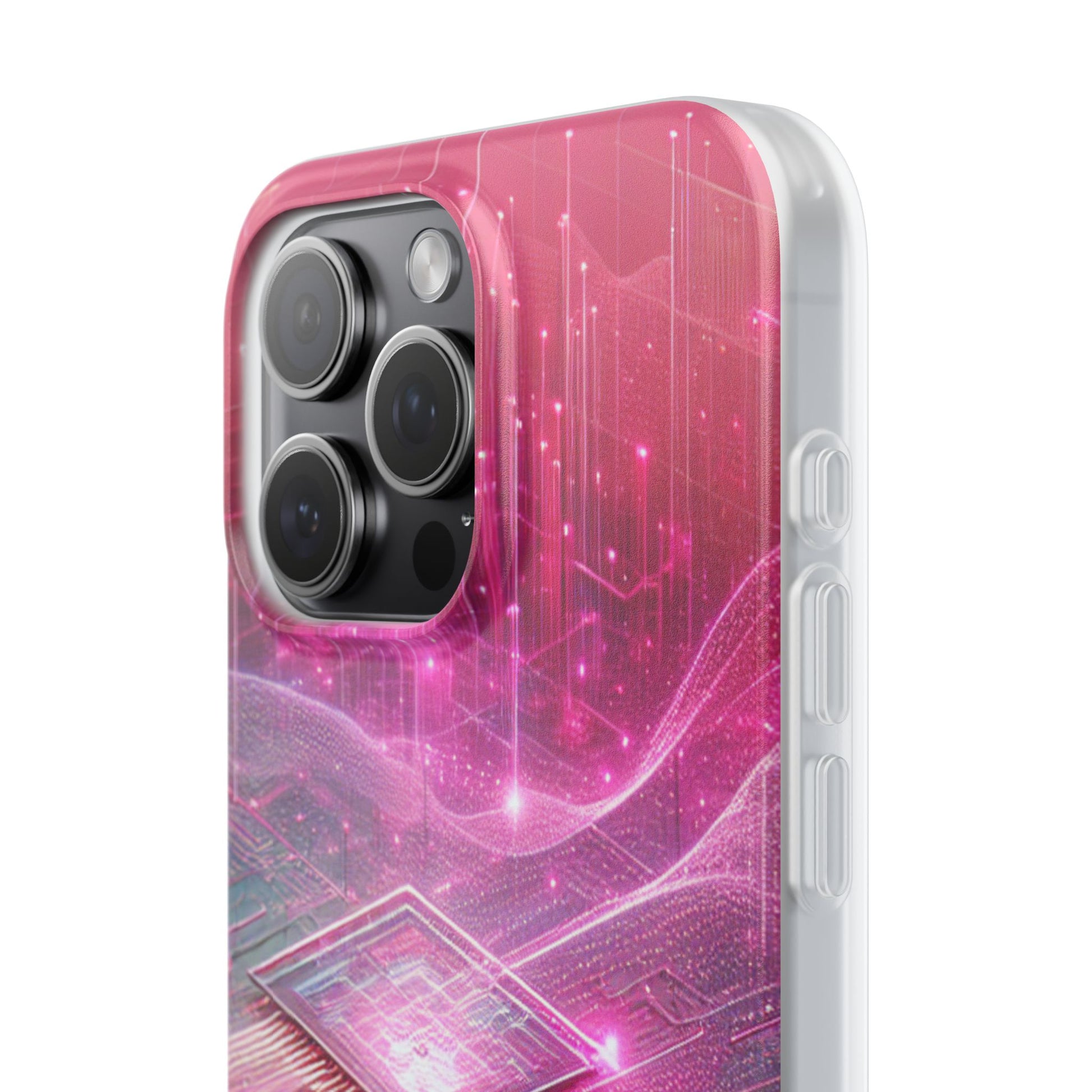 Futuristic Pink Circuit Flexi Case for Tech Enthusiasts - Super Tech Bargains
