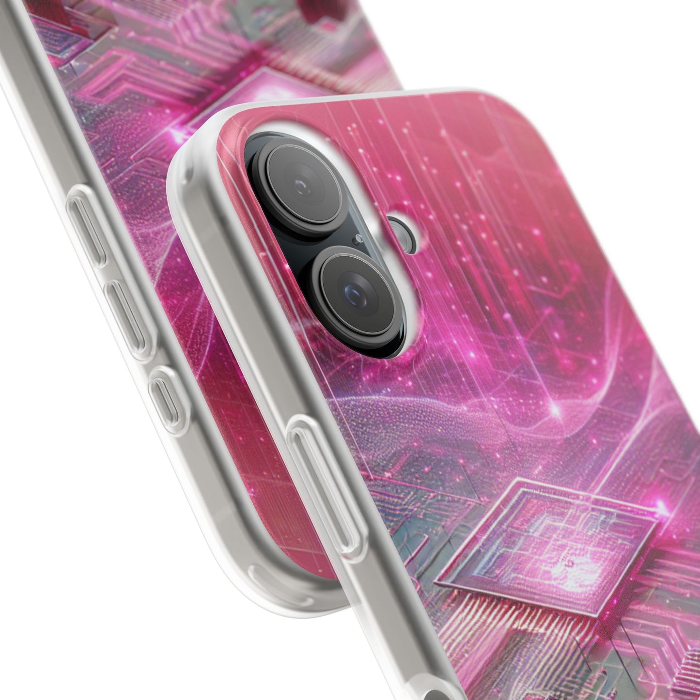 Futuristic Pink Circuit Flexi Case for Tech Enthusiasts - Super Tech Bargains