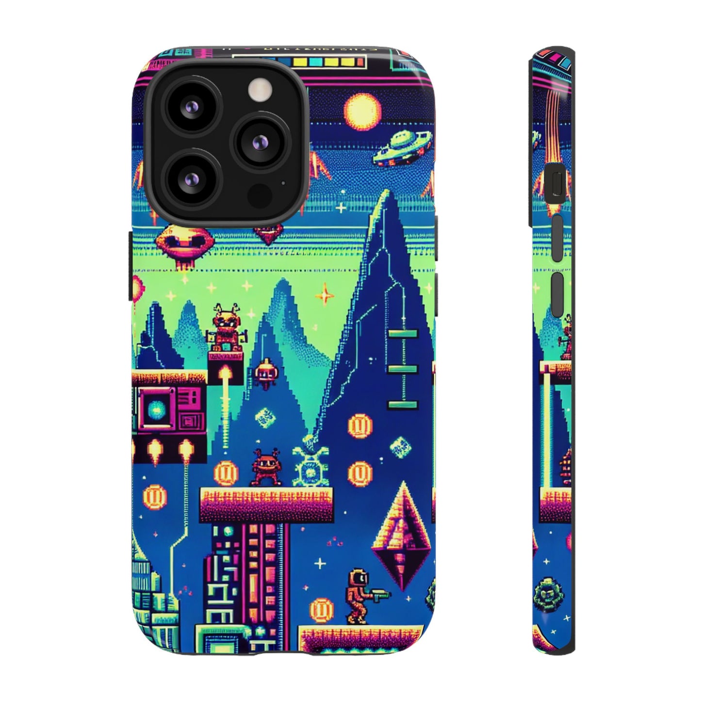 iPhone Retro Gaming Tough Case - Pixel Art Design for Gamers