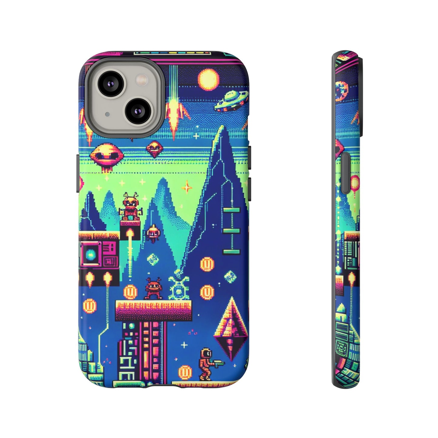 iPhone Retro Gaming Tough Case - Pixel Art Design for Gamers
