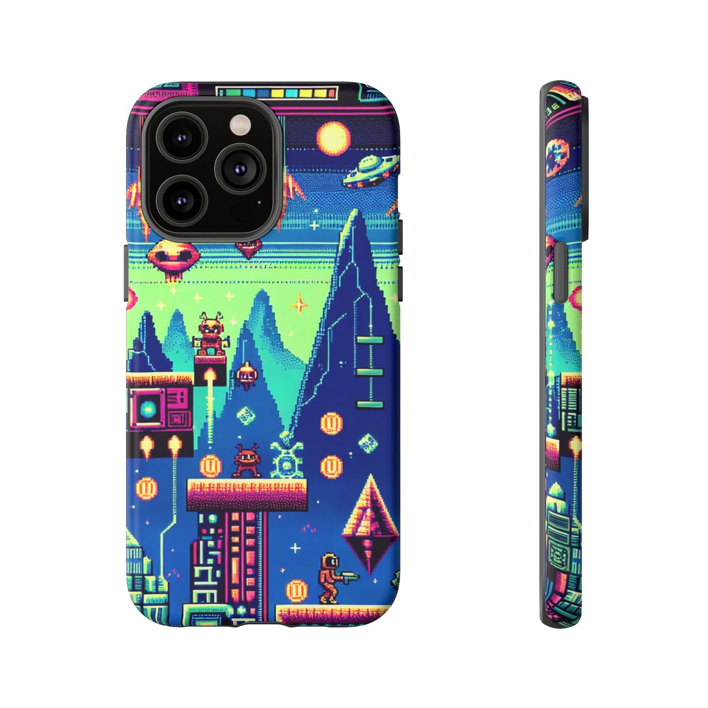 iPhone Retro Gaming Tough Case - Pixel Art Design for Gamers