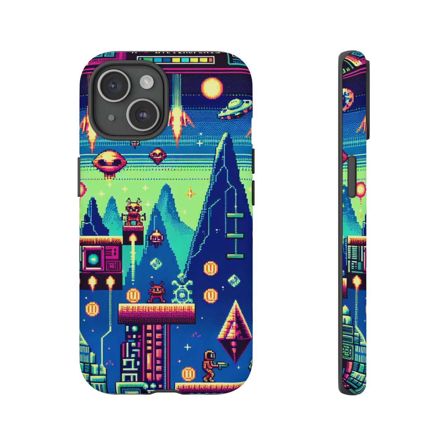iPhone Retro Gaming Tough Case - Pixel Art Design for Gamers