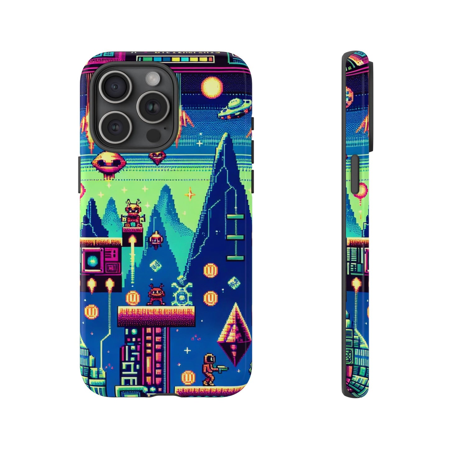 iPhone Retro Gaming Tough Case - Pixel Art Design for Gamers